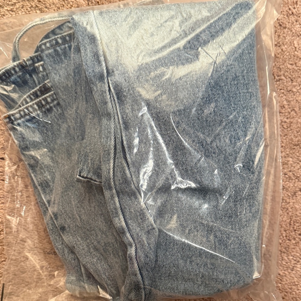 Women’s fade wash wide leg flares drawstring waist denim jeans size large NEW - Picture 4 of 11